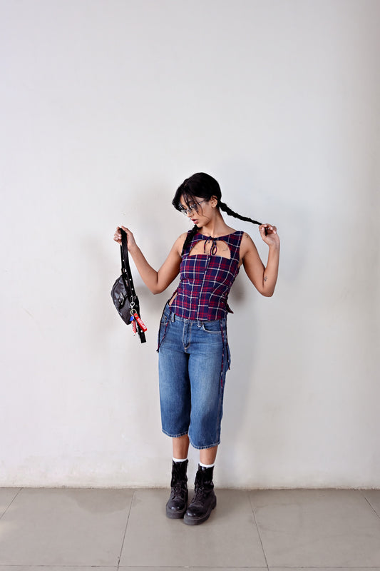 Peggy Lace-up Corset Tank