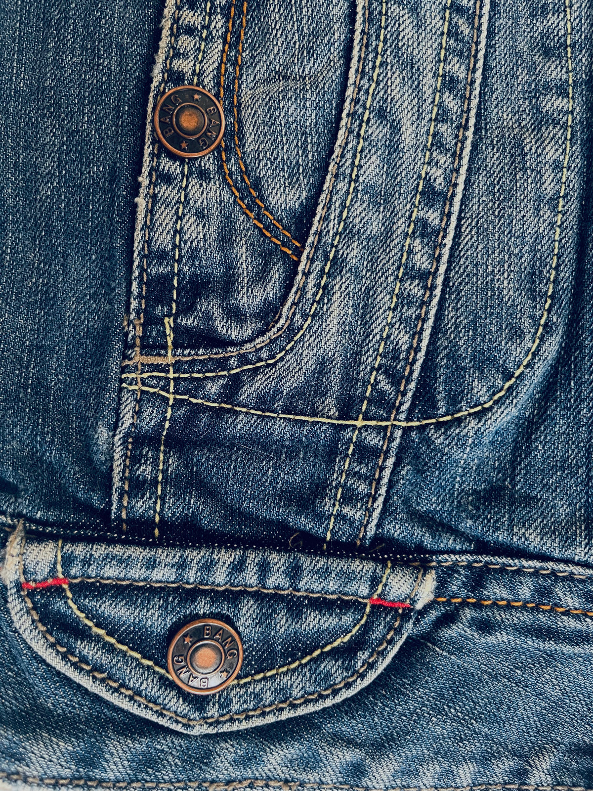 One of a Kind Bang Bang Vintage Denim Vest