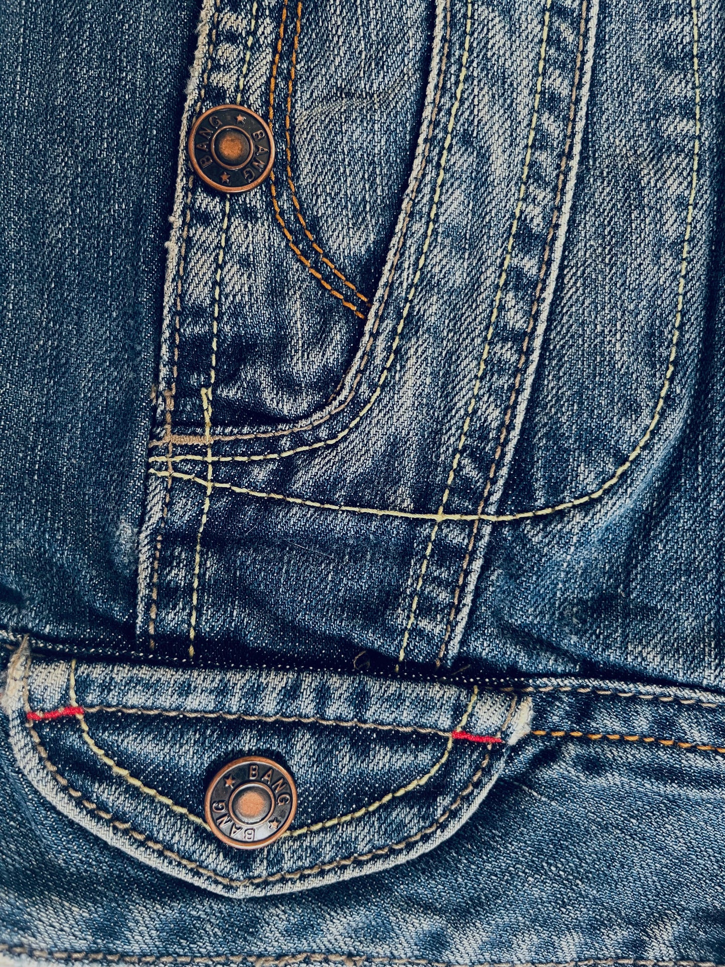 One of a Kind Bang Bang Vintage Denim Vest